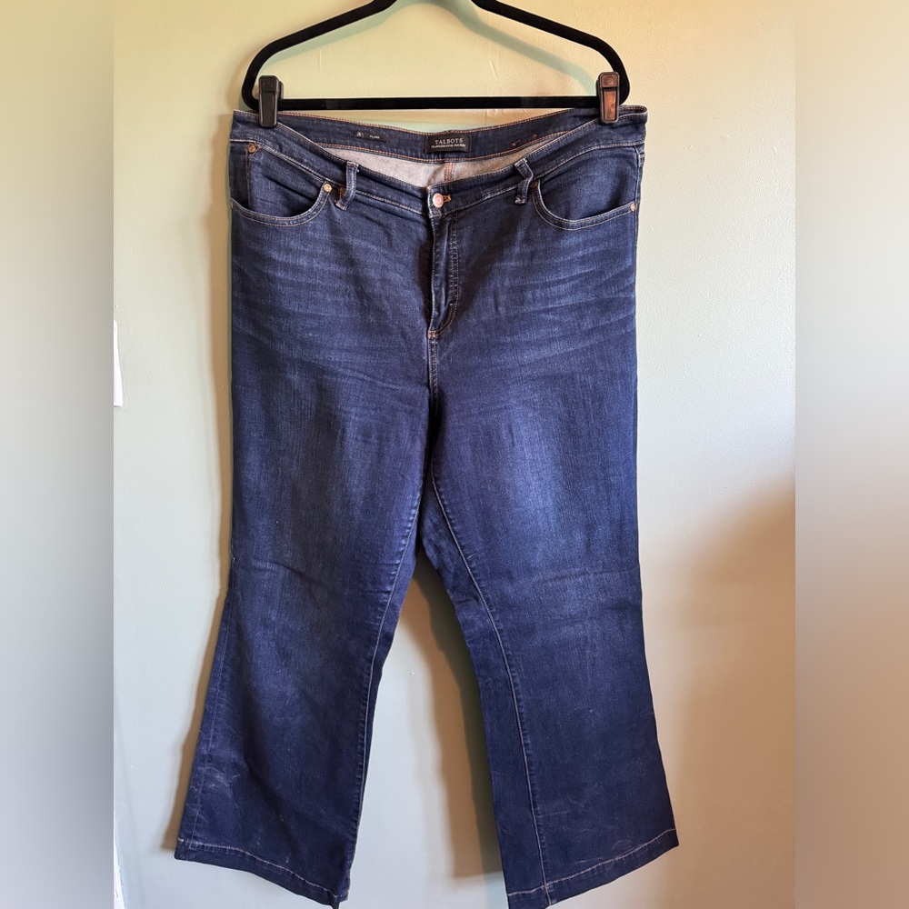 Talbots dark wash flare jeans